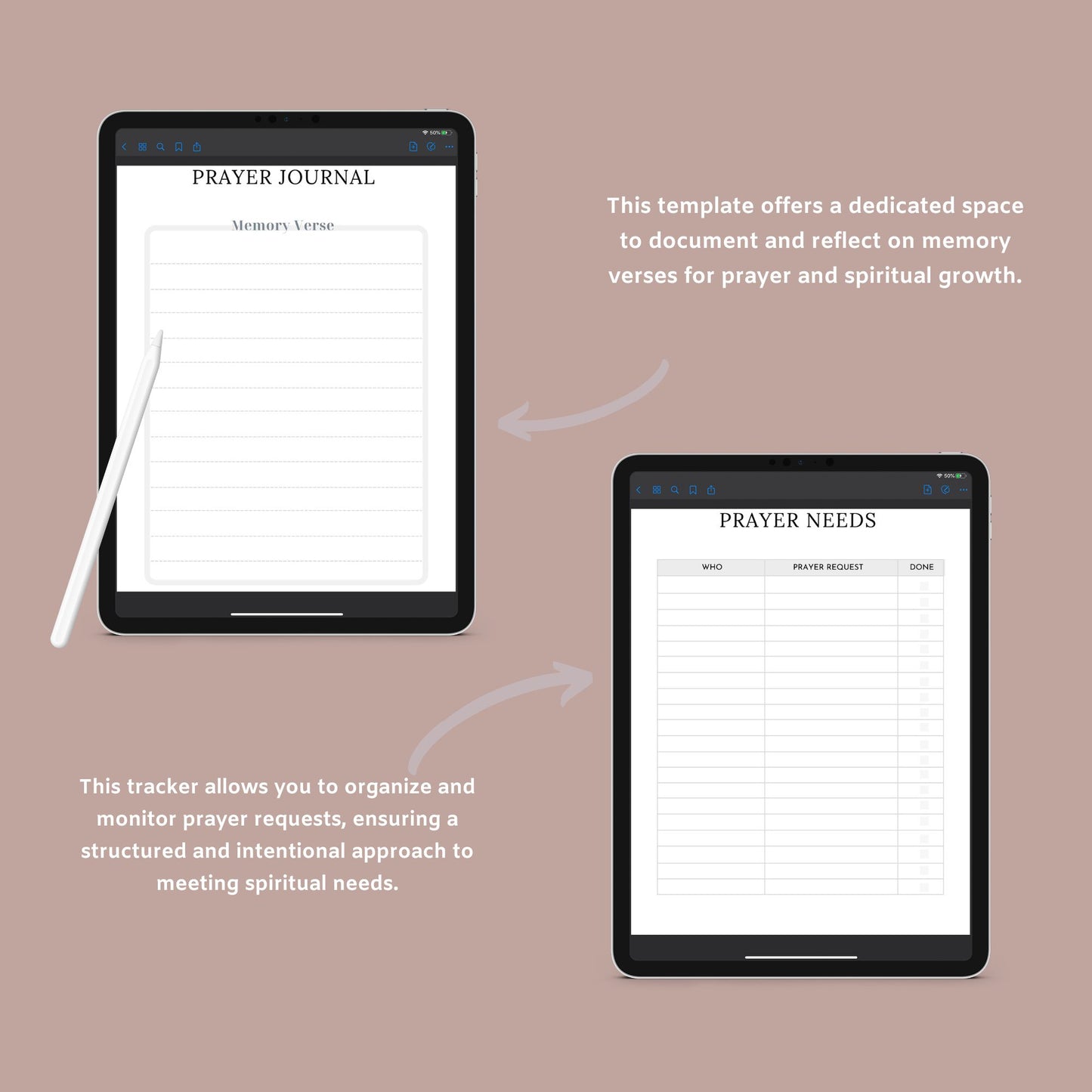 The Prayer Journal – Guided Faith-Based Reflection & Gratitude Planner | Printable PDF