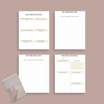 The Prayer Journal – Guided Faith-Based Reflection & Gratitude Planner | Printable PDF