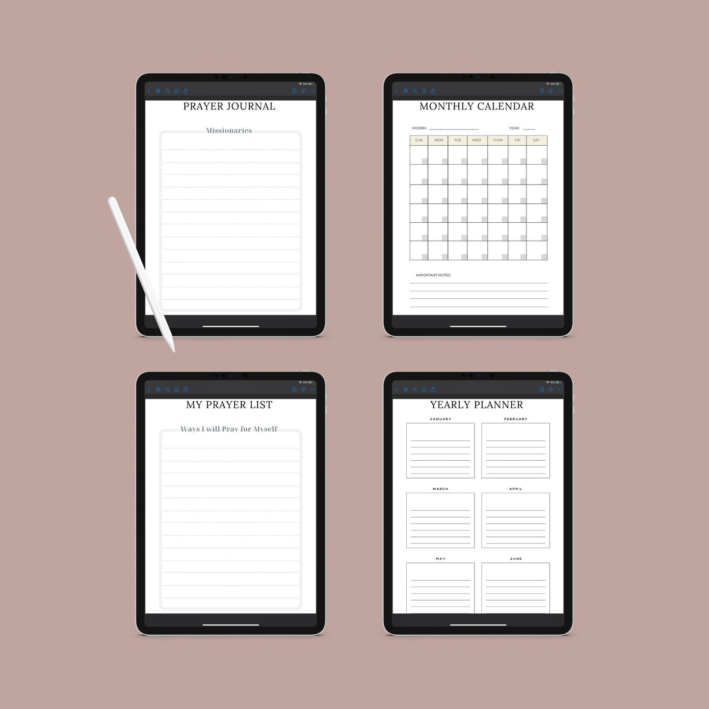 The Prayer Journal – Guided Faith-Based Reflection & Gratitude Planner | Printable PDF