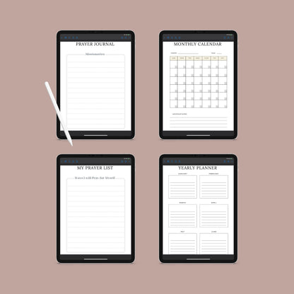 The Prayer Journal – Guided Faith-Based Reflection & Gratitude Planner | Printable PDF
