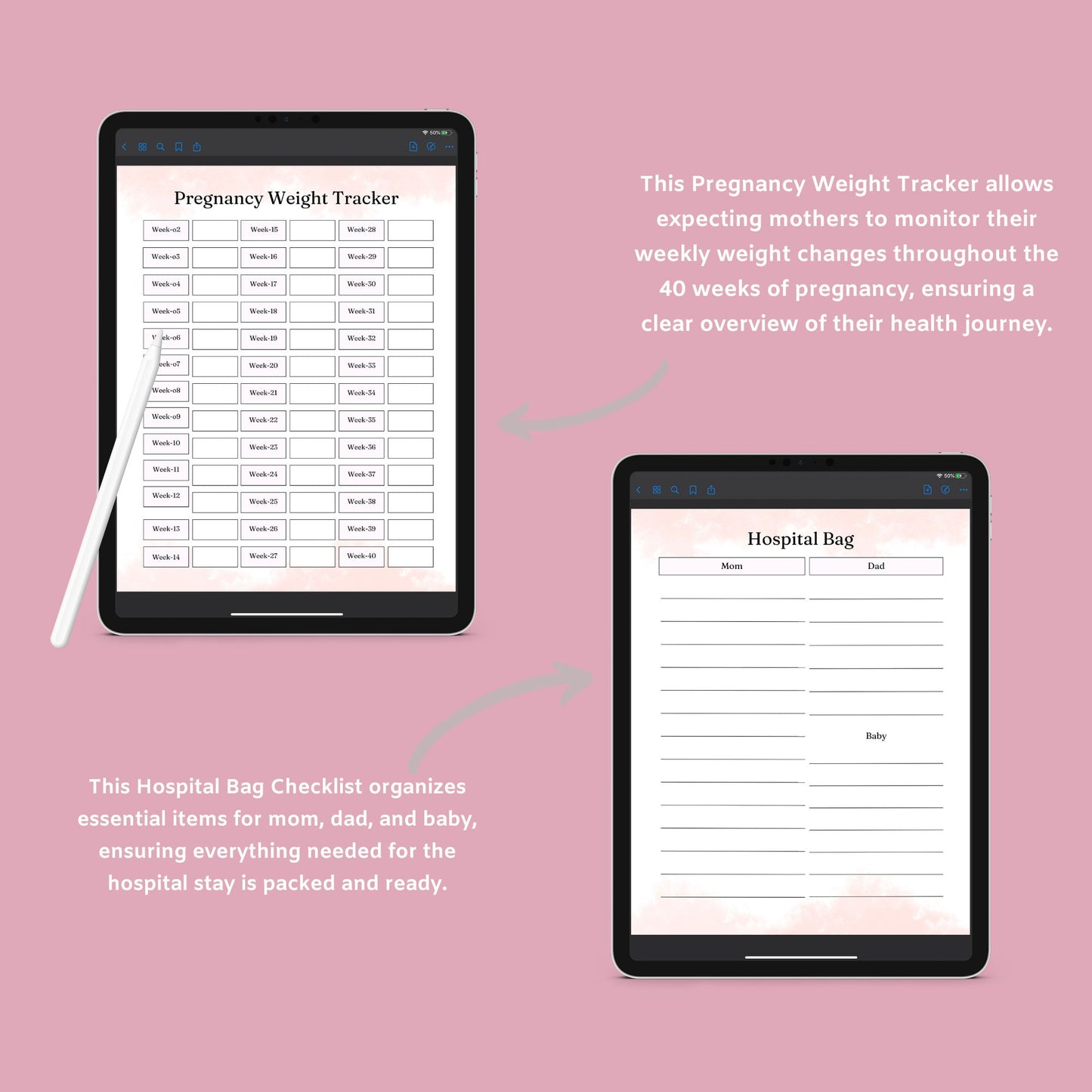 The Pregnancy Journal – Track Your Journey, Baby’s Growth & Special Moments | Printable PDF