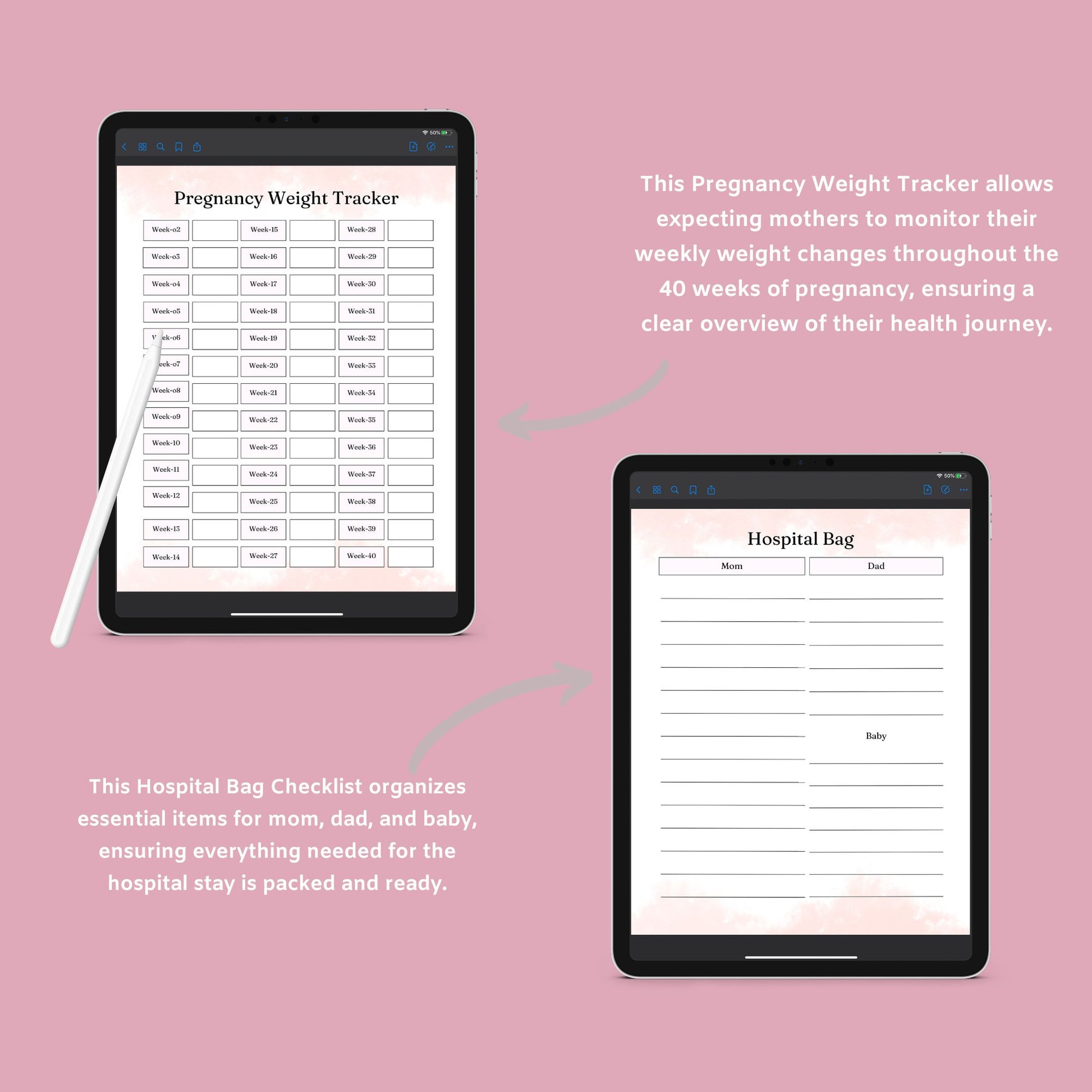The Pregnancy Journal – Track Your Journey, Baby’s Growth & Special Moments | Printable PDF