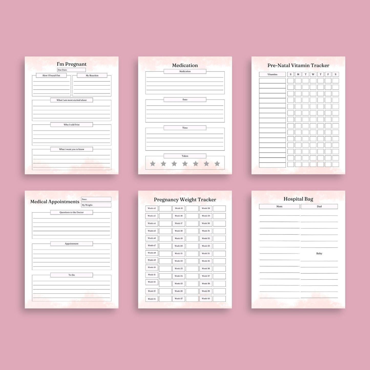 The Pregnancy Journal – Track Your Journey, Baby’s Growth & Special Moments | Printable PDF