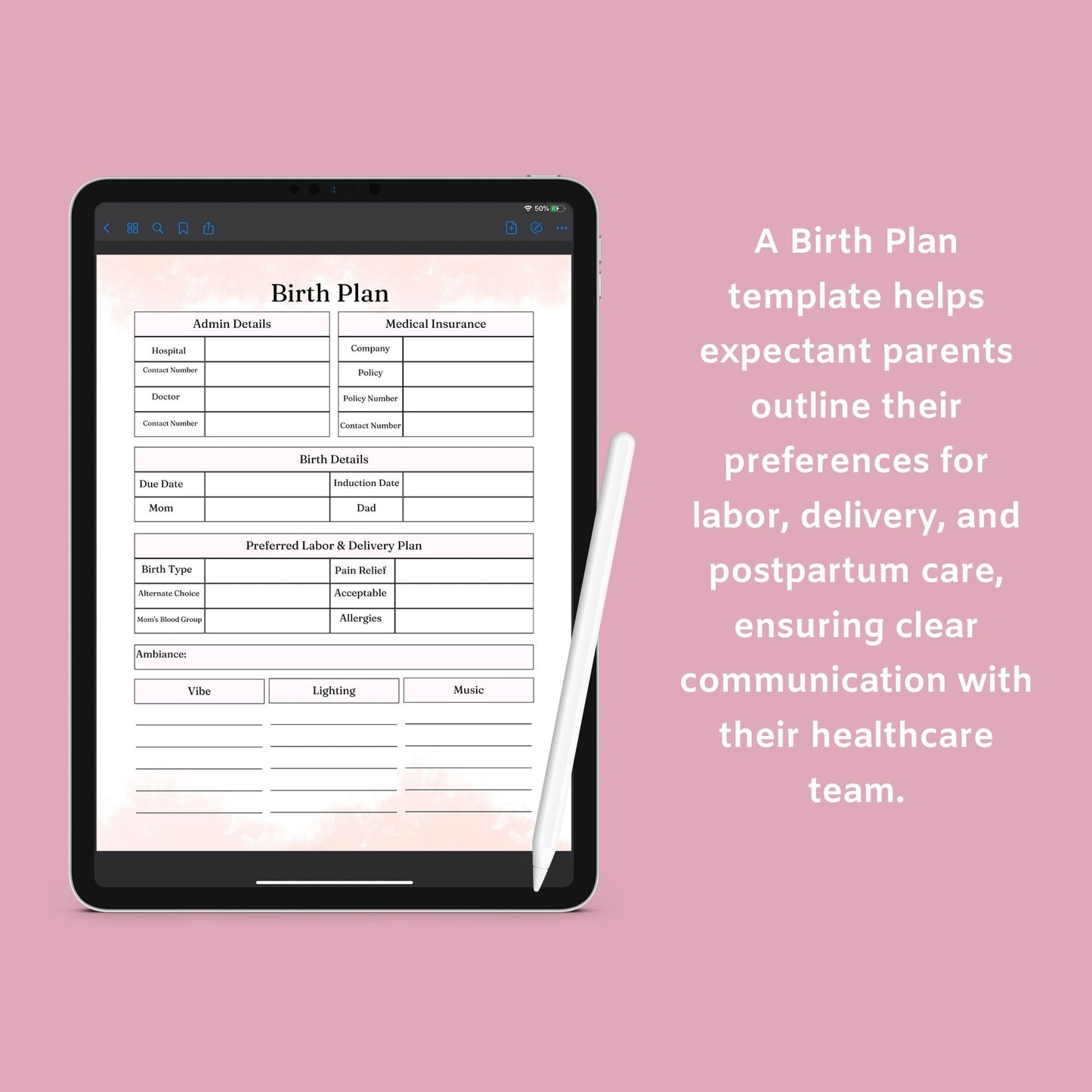 The Pregnancy Journal – Track Your Journey, Baby’s Growth & Special Moments | Printable PDF
