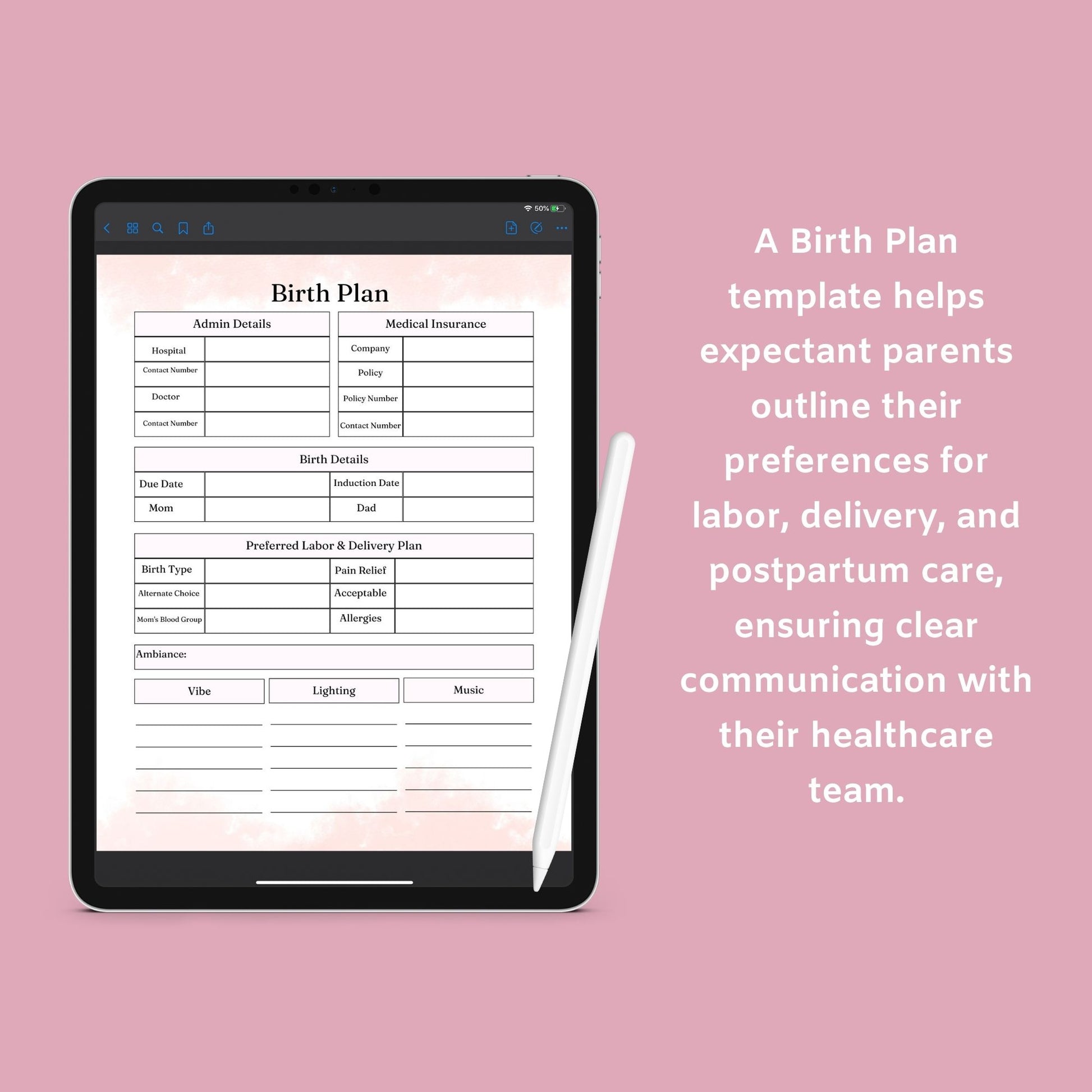 The Pregnancy Journal – Track Your Journey, Baby’s Growth & Special Moments | Printable PDF