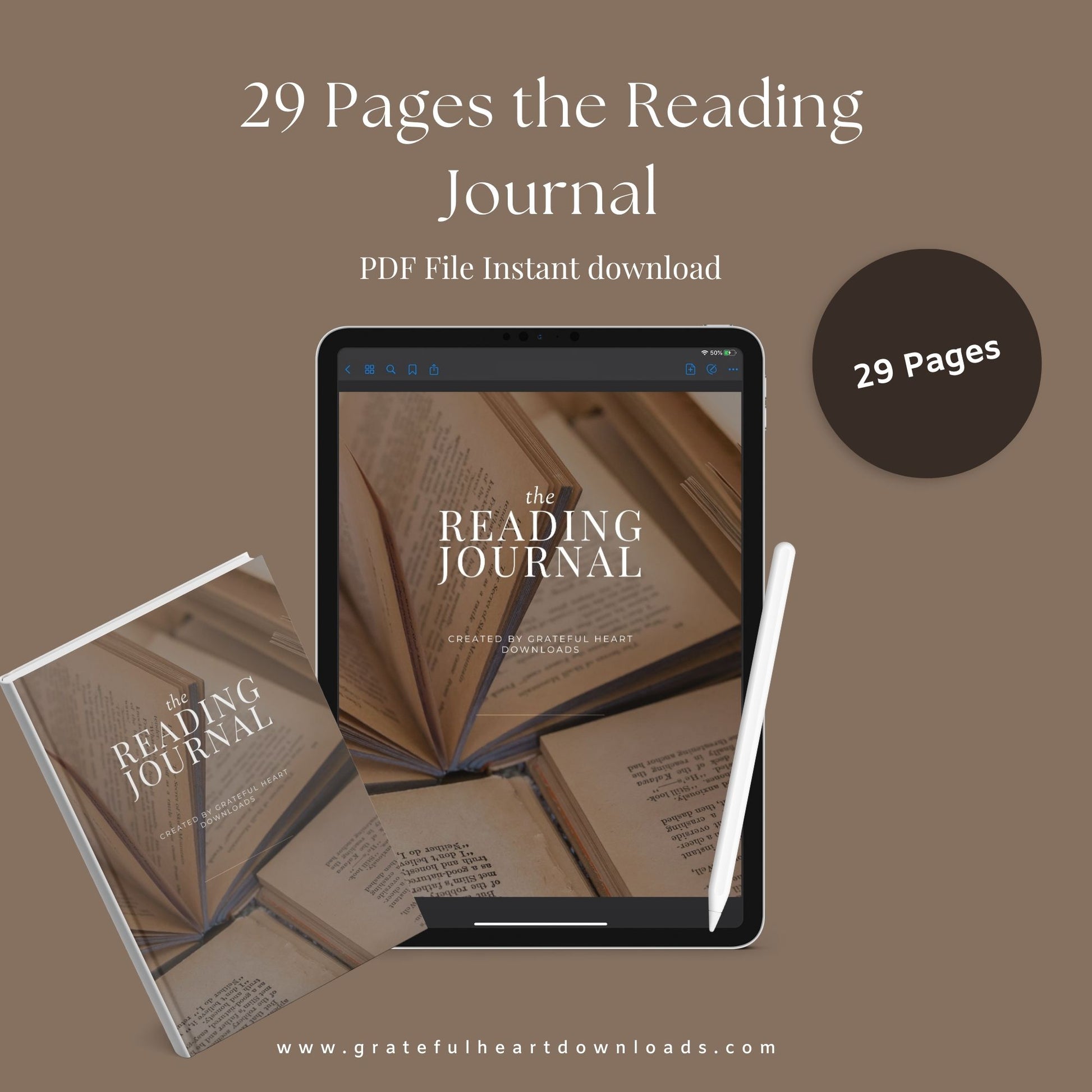 The Reading Journal – Track Books, Reviews & Reading Challenges | Printable PDF