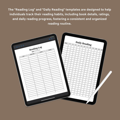 The Reading Journal – Track Books, Reviews & Reading Challenges | Printable PDF