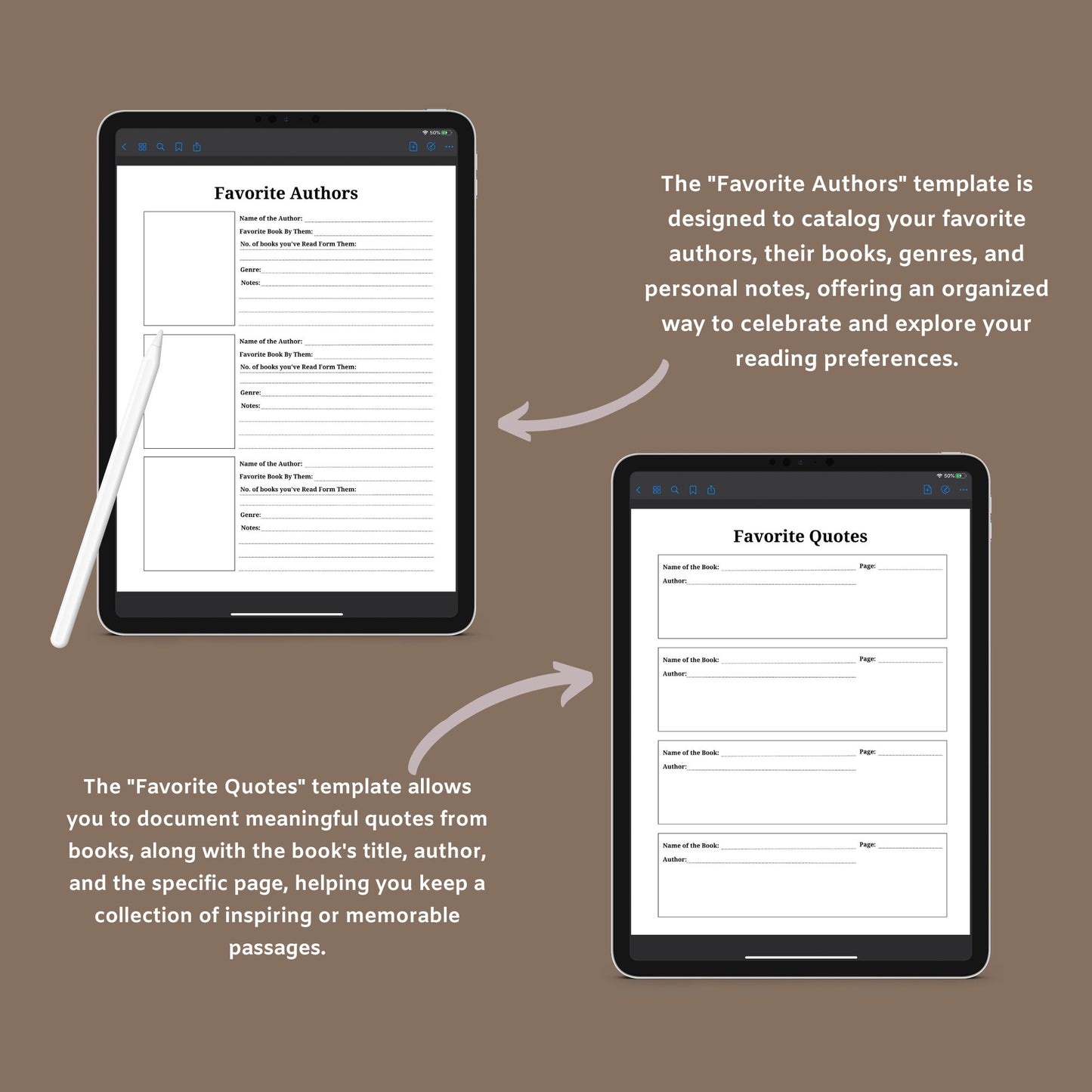 The Reading Journal – Track Books, Reviews & Reading Challenges | Printable PDF