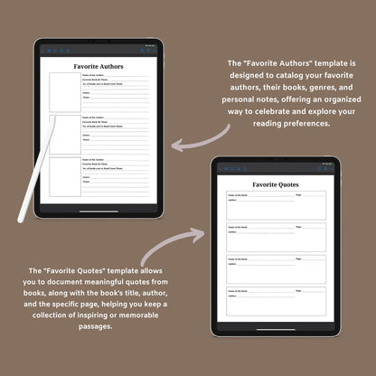The Reading Journal – Track Books, Reviews & Reading Challenges | Printable PDF