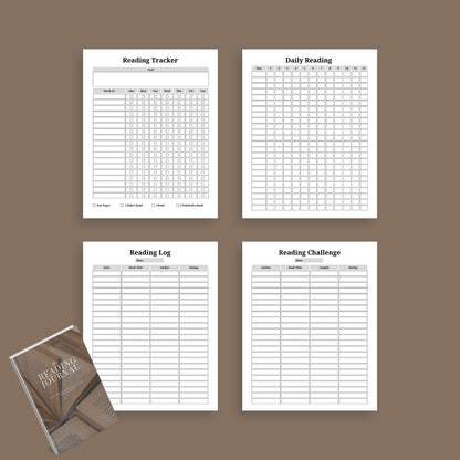 The Reading Journal – Track Books, Reviews & Reading Challenges | Printable PDF