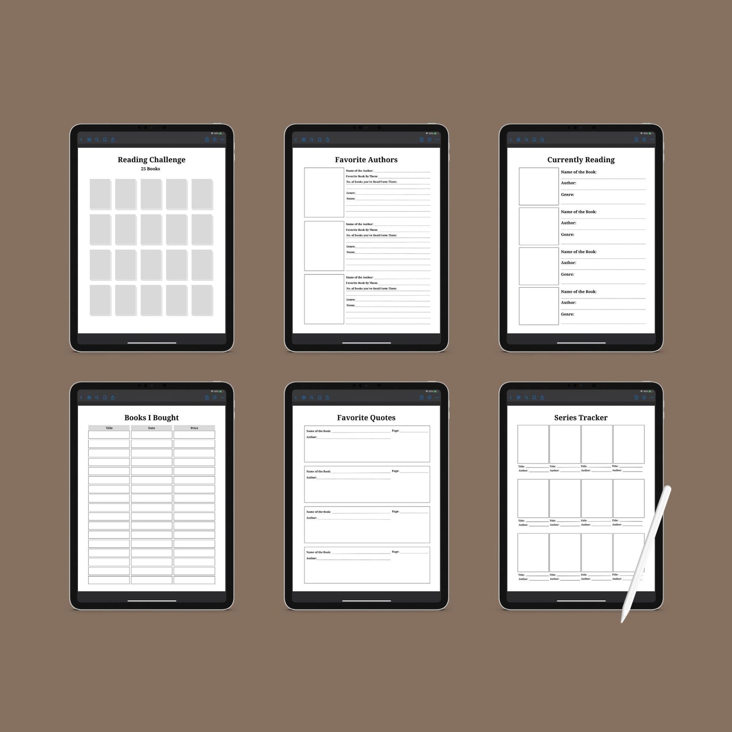 The Reading Journal – Track Books, Reviews & Reading Challenges | Printable PDF