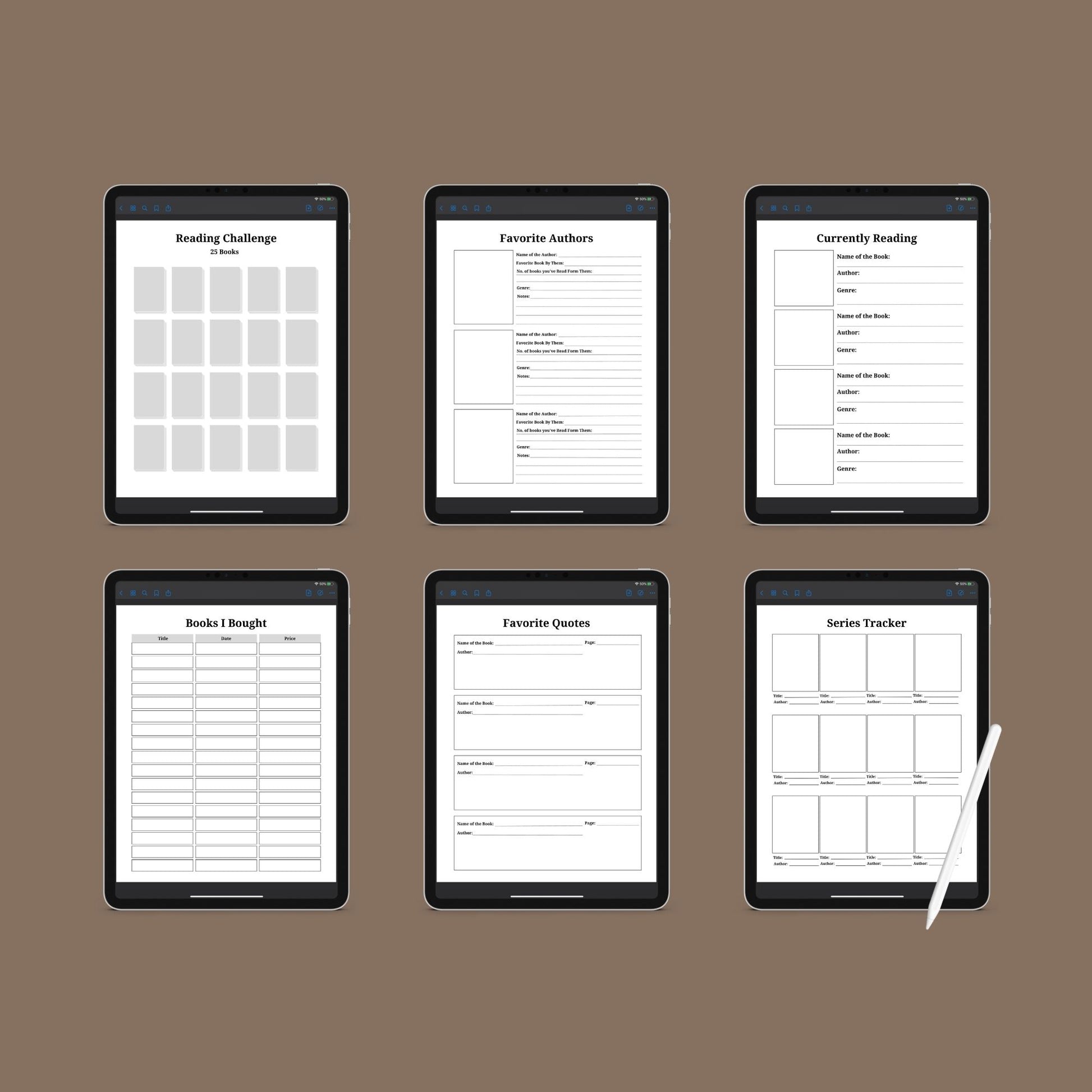The Reading Journal – Track Books, Reviews & Reading Challenges | Printable PDF