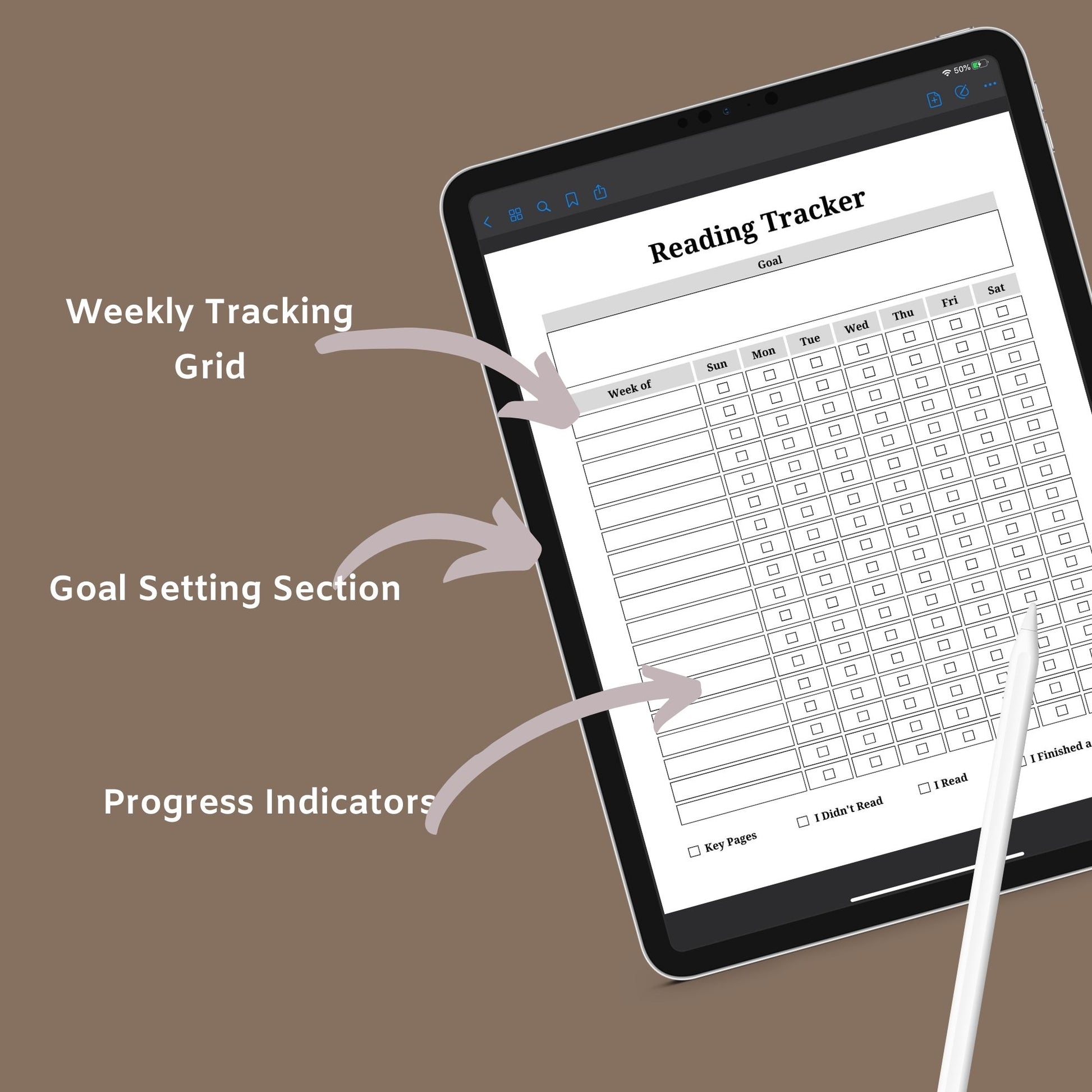 The Reading Journal – Track Books, Reviews & Reading Challenges | Printable PDF