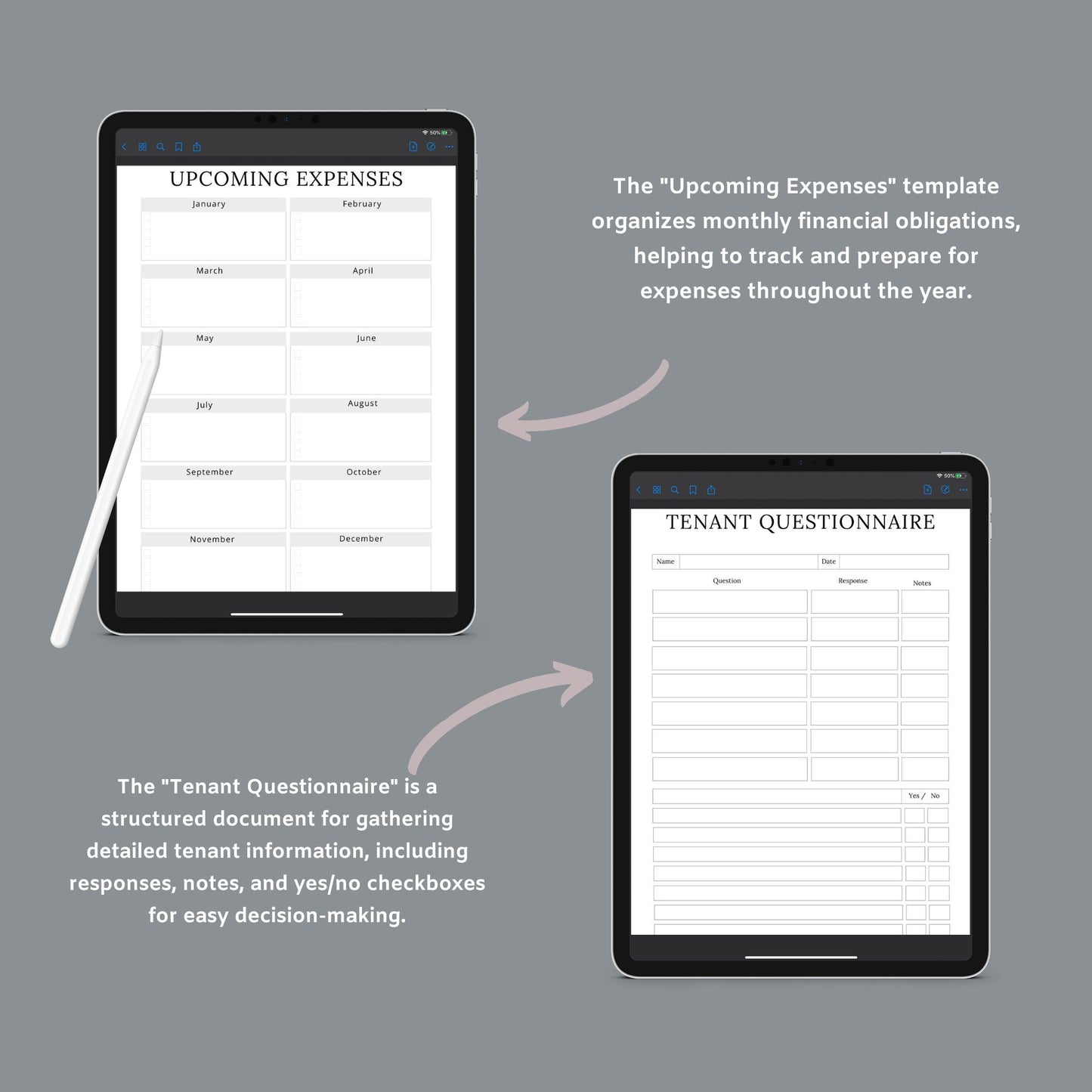 The Rental Property Planner – Track Income, Expenses & Tenants for Landlords & Property Managers | Printable PDF