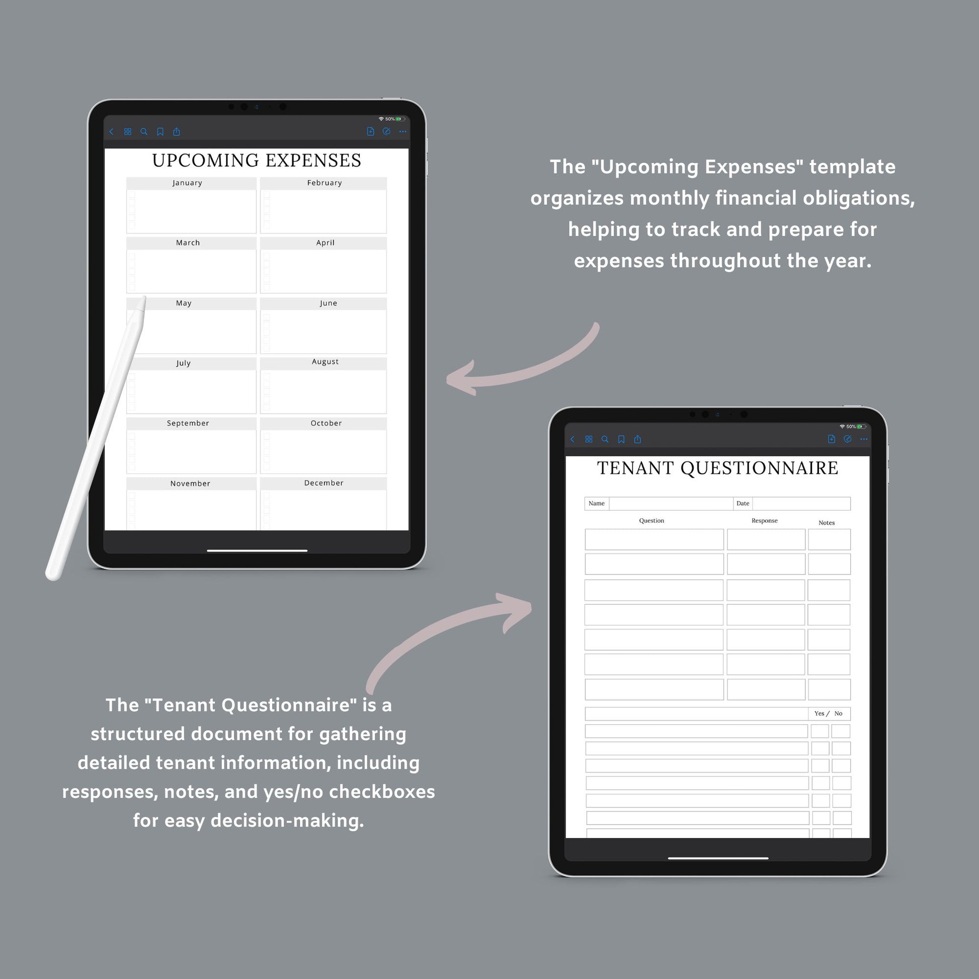 The Rental Property Planner – Track Income, Expenses & Tenants for Landlords & Property Managers | Printable PDF