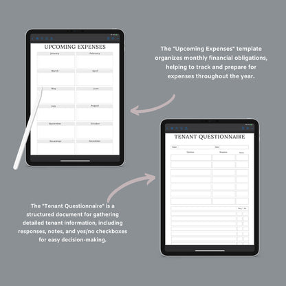 The Rental Property Planner – Track Income, Expenses & Tenants for Landlords & Property Managers | Printable PDF