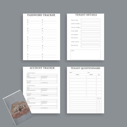 The Rental Property Planner – Track Income, Expenses & Tenants for Landlords & Property Managers | Printable PDF