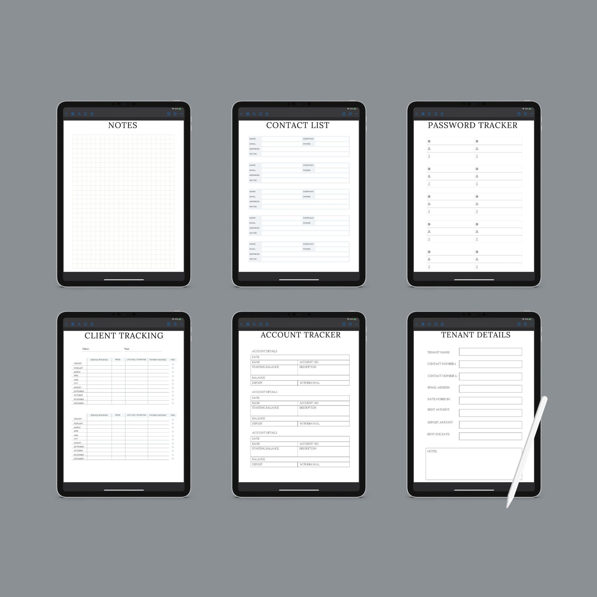 The Rental Property Planner – Track Income, Expenses & Tenants for Landlords & Property Managers | Printable PDF