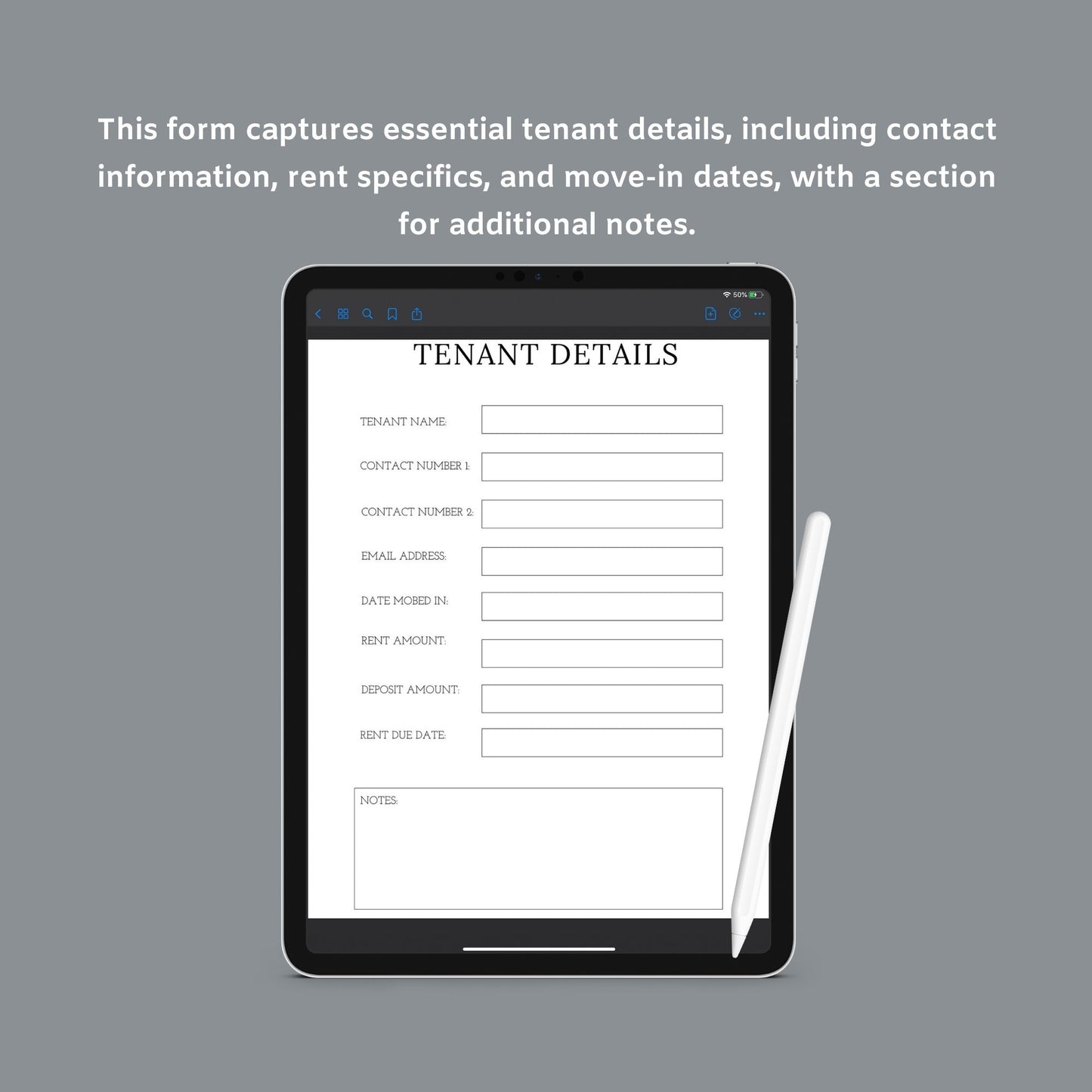 The Rental Property Planner – Track Income, Expenses & Tenants for Landlords & Property Managers | Printable PDF