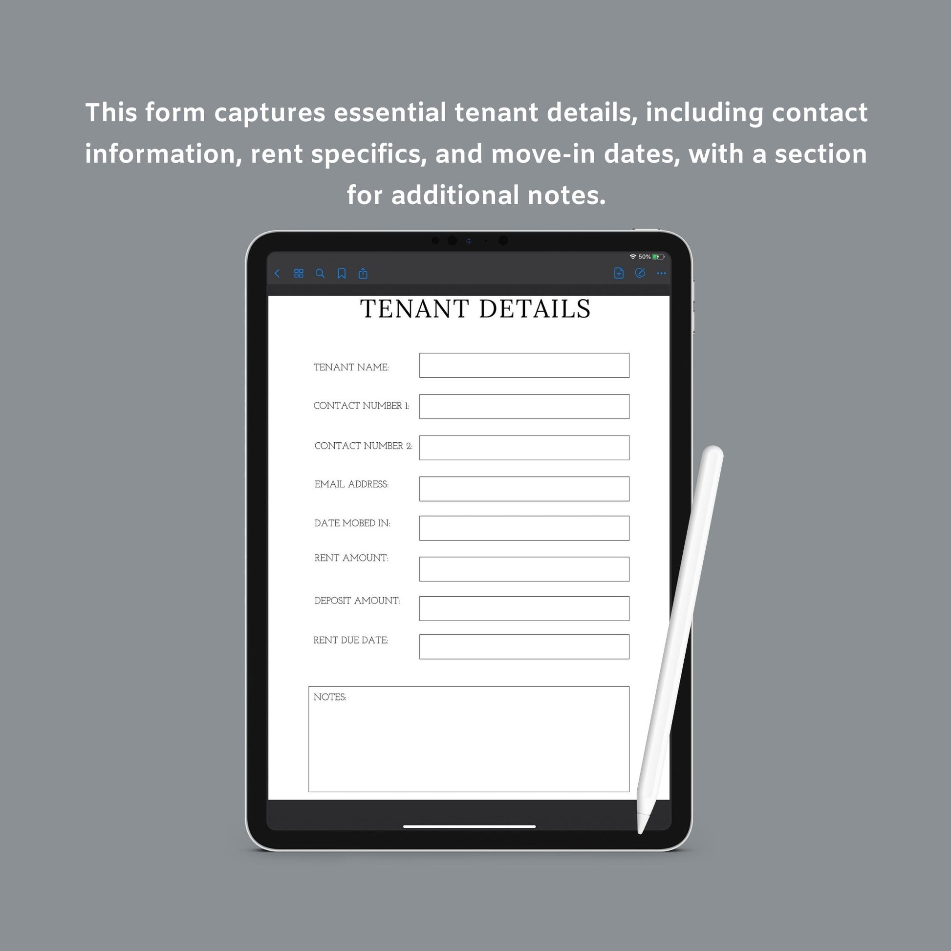The Rental Property Planner – Track Income, Expenses & Tenants for Landlords & Property Managers | Printable PDF