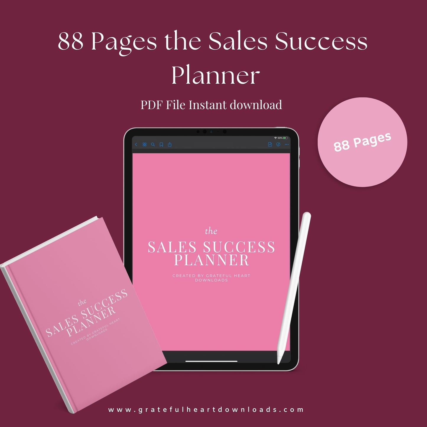 The Sales Success Planner – Track Goals, Revenue & Strategies for Business Growth | Printable PDF