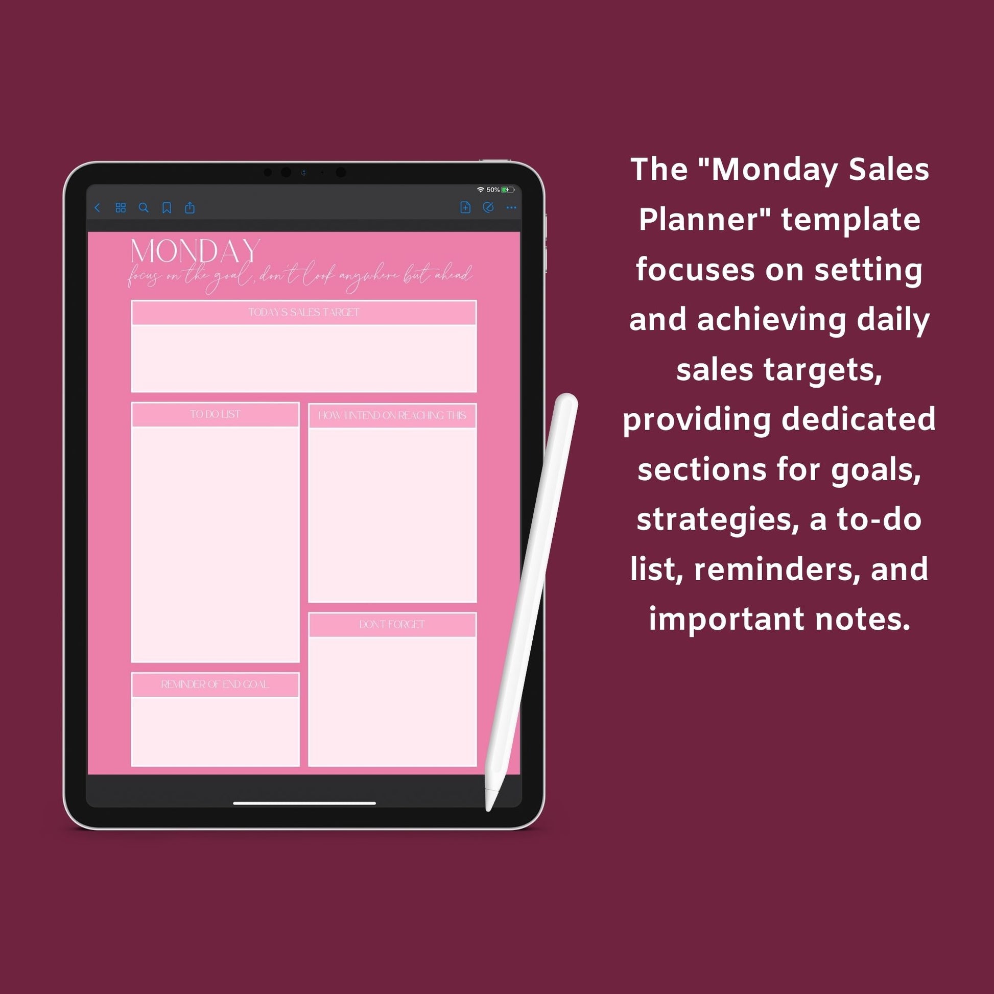The Sales Success Planner – Track Goals, Revenue & Strategies for Business Growth | Printable PDF