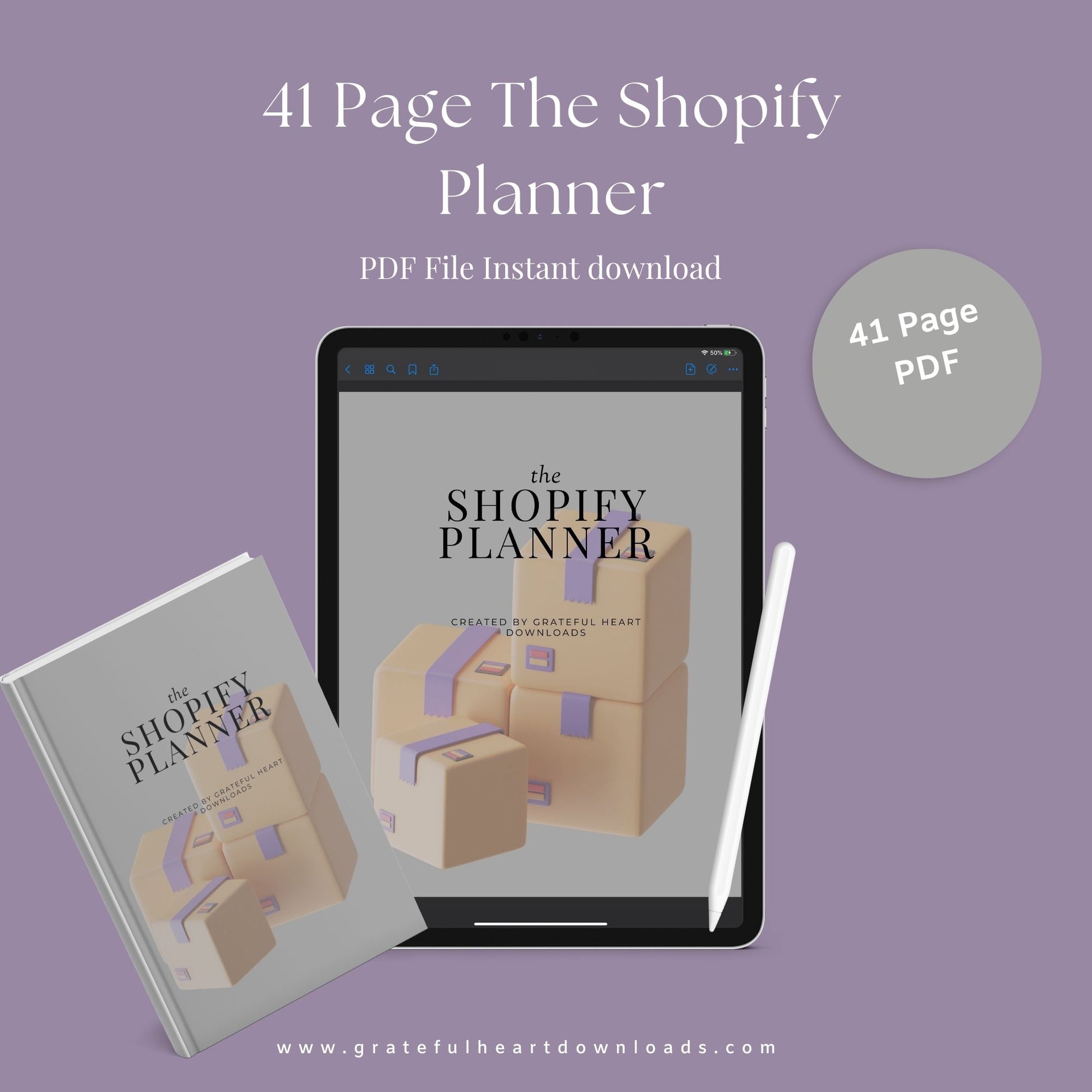 The Shopify Planner – Step-by-Step Guide to Building, Launching & Scaling Your Online Store | Printable PDF
