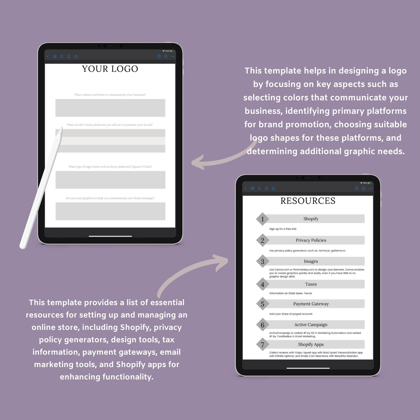 The Shopify Planner – Step-by-Step Guide to Building, Launching & Scaling Your Online Store | Printable PDF
