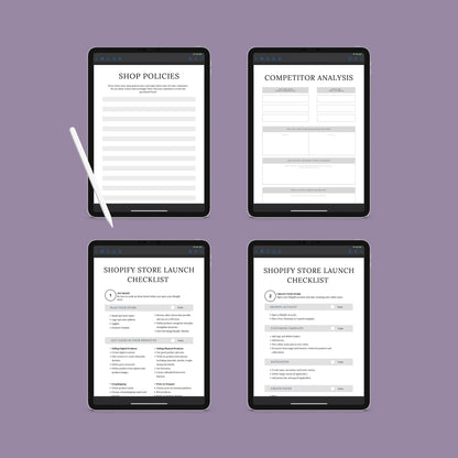 The Shopify Planner – Step-by-Step Guide to Building, Launching & Scaling Your Online Store | Printable PDF