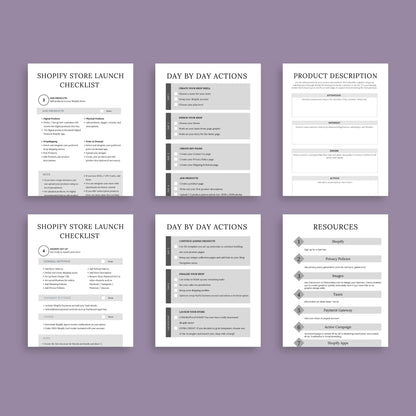 The Shopify Planner – Step-by-Step Guide to Building, Launching & Scaling Your Online Store | Printable PDF