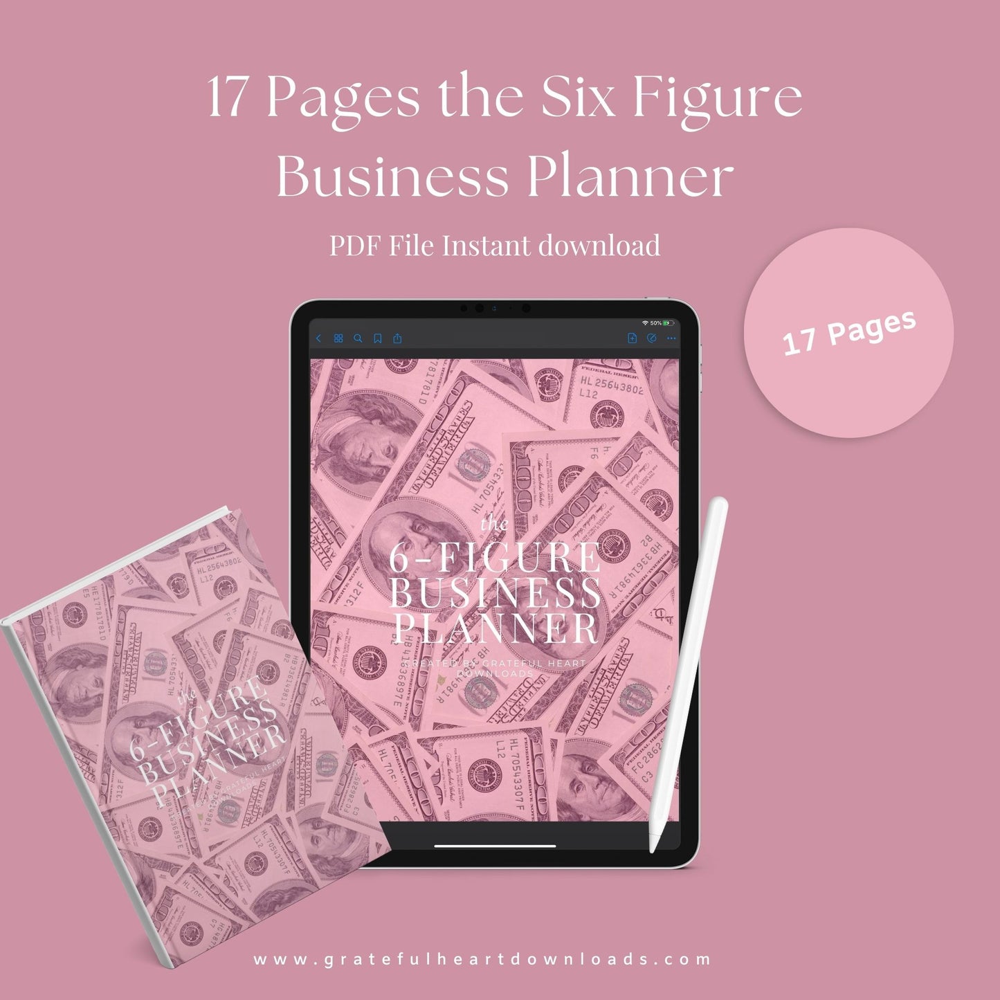 The Six-Figure Business Planner – Track Sales, Goals & Strategy to Scale Your Business | Printable PDF