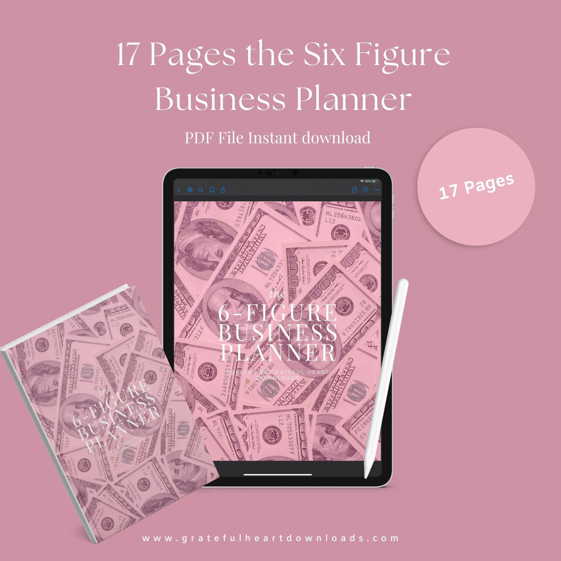 The Six-Figure Business Planner – Track Sales, Goals & Strategy to Scale Your Business | Printable PDF