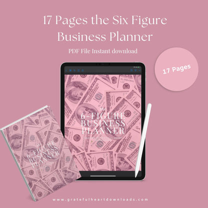 The Six-Figure Business Planner – Track Sales, Goals & Strategy to Scale Your Business | Printable PDF