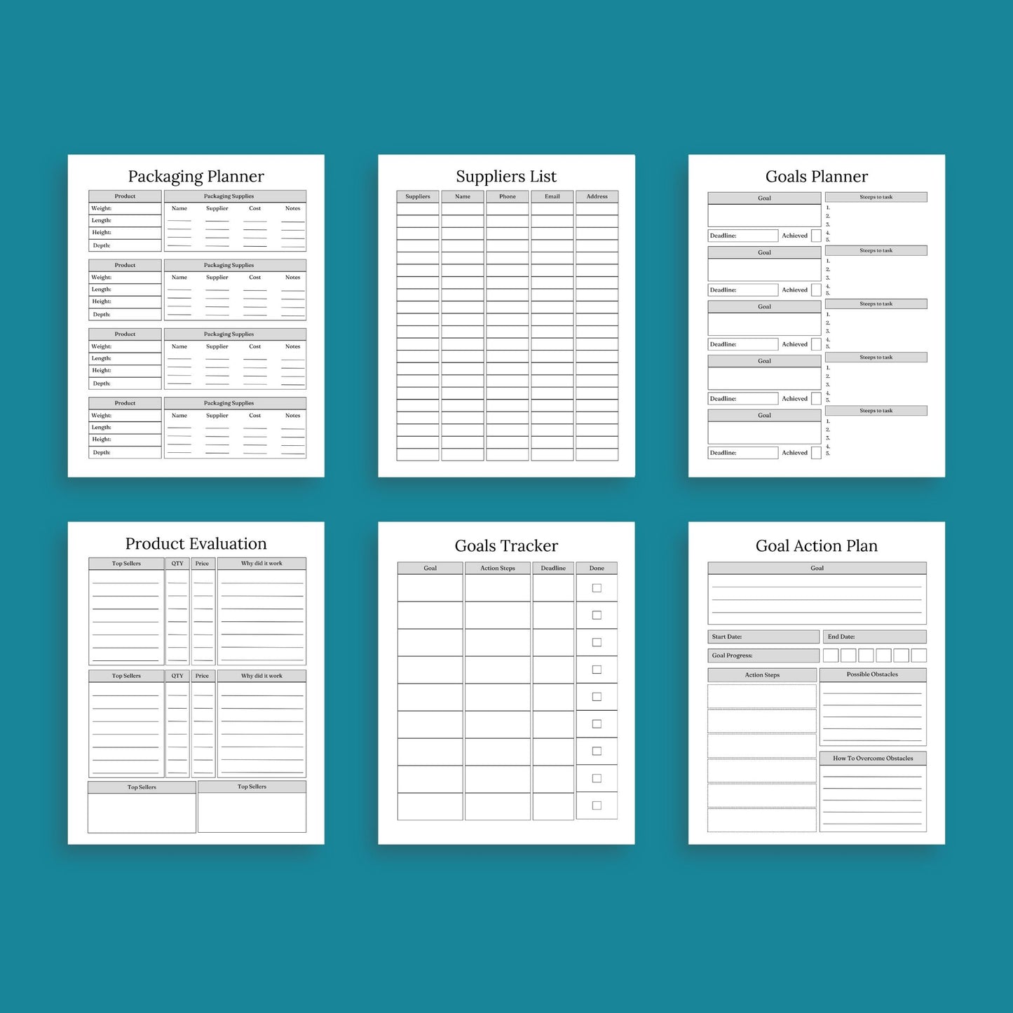 The Small Business Planner – Organize Finances, Marketing & Growth | Printable PDF