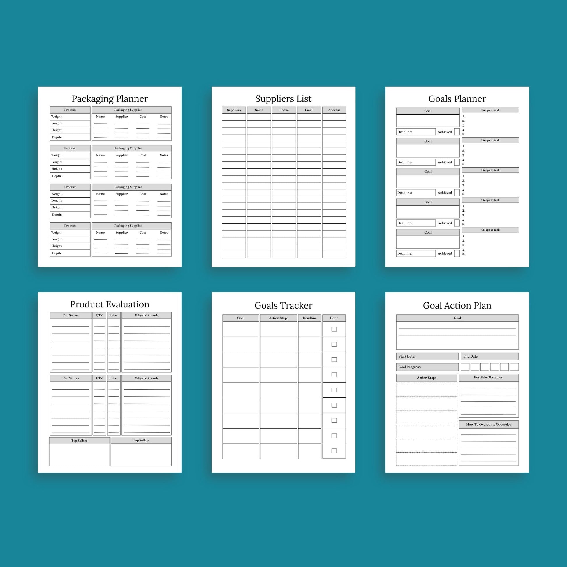The Small Business Planner – Organize Finances, Marketing & Growth | Printable PDF