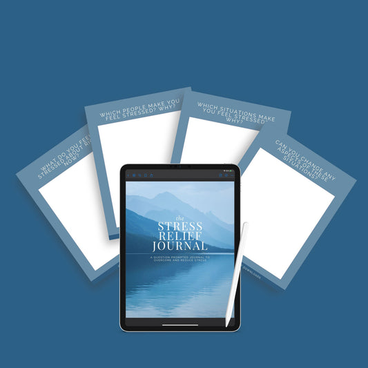 The Stress Relief Journal – Guided Prompts to Reduce Anxiety & Find Calm | Printable PDF