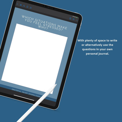 The Stress Relief Journal – Guided Prompts to Reduce Anxiety & Find Calm | Printable PDF