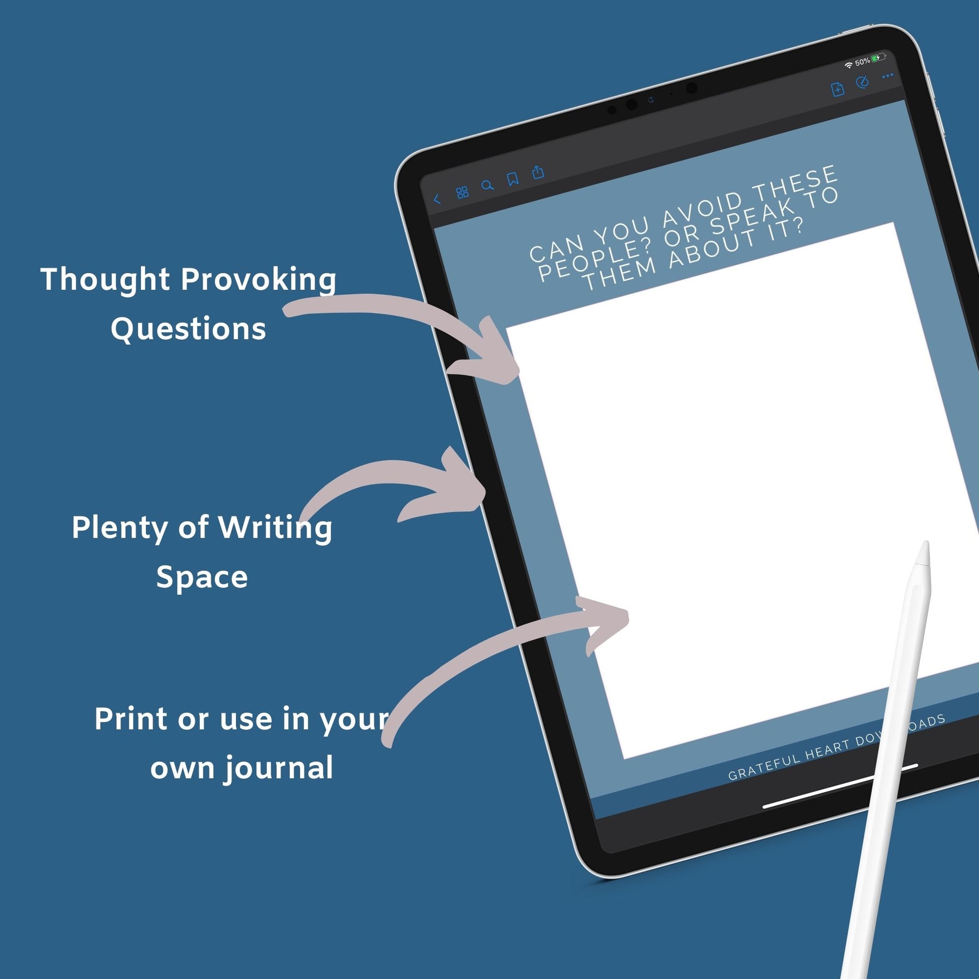 The Stress Relief Journal – Guided Prompts to Reduce Anxiety & Find Calm | Printable PDF