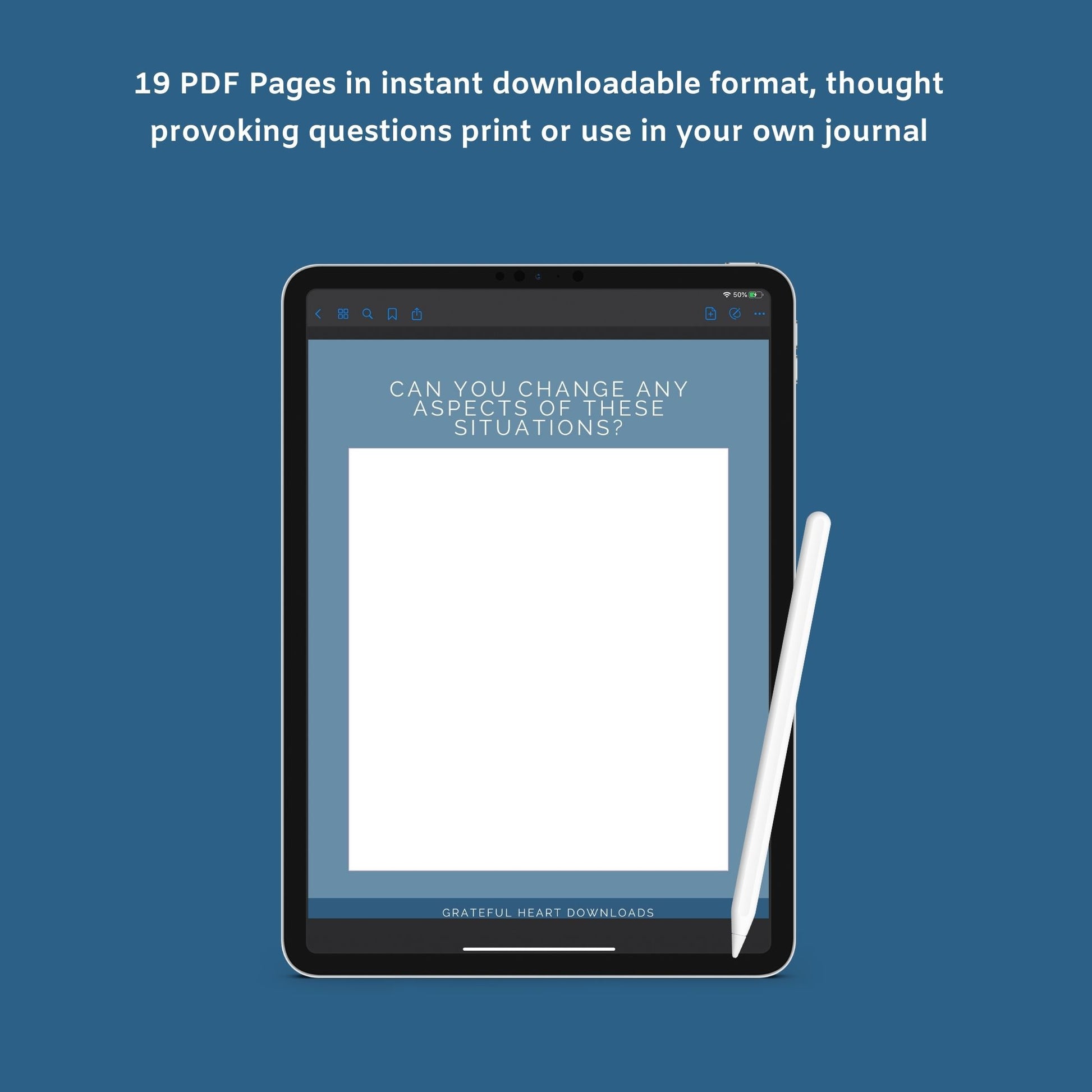 The Stress Relief Journal – Guided Prompts to Reduce Anxiety & Find Calm | Printable PDF