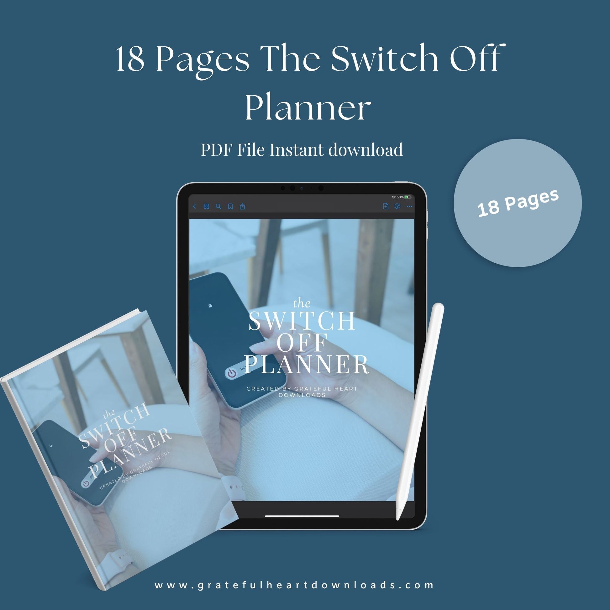 The Switch Off Planner – Digital Detox & Mindfulness Tracker for a Balanced Life | Printable PDF