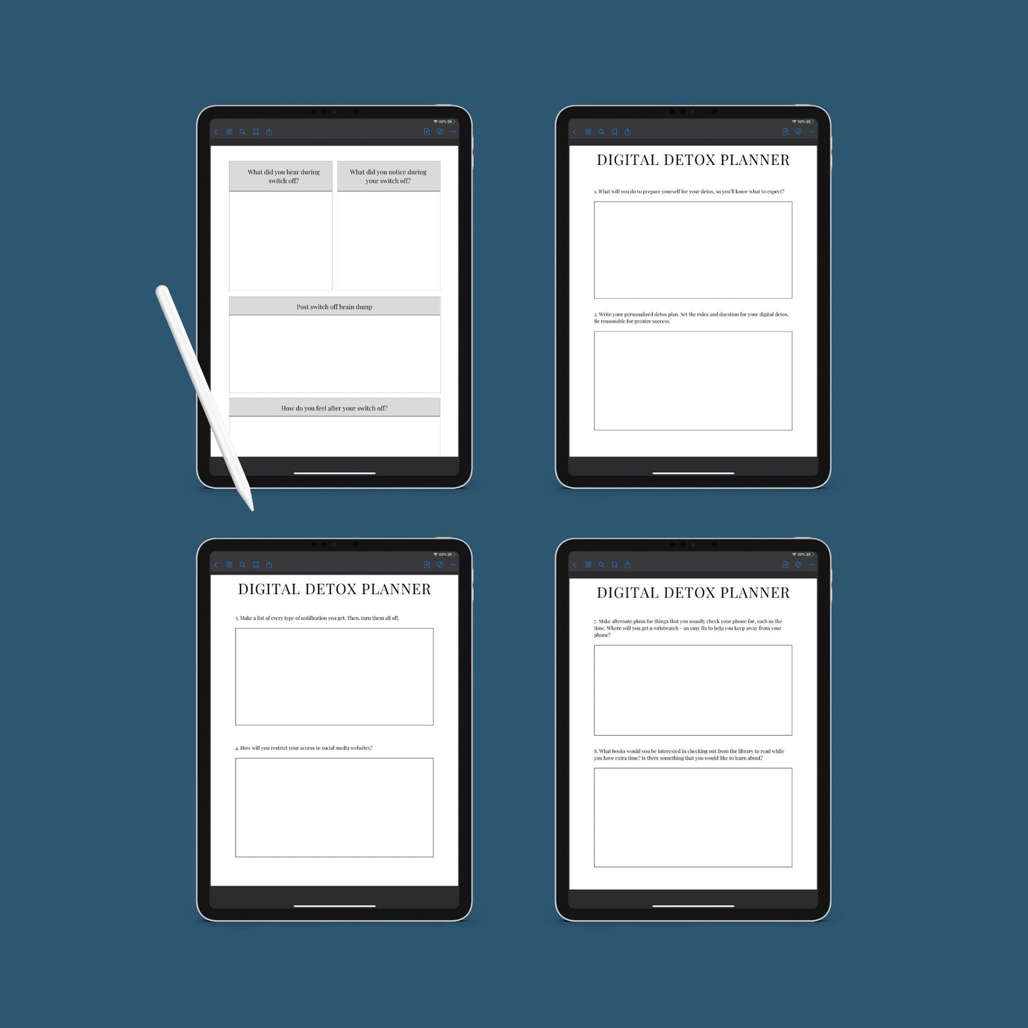 The Switch Off Planner – Digital Detox & Mindfulness Tracker for a Balanced Life | Printable PDF