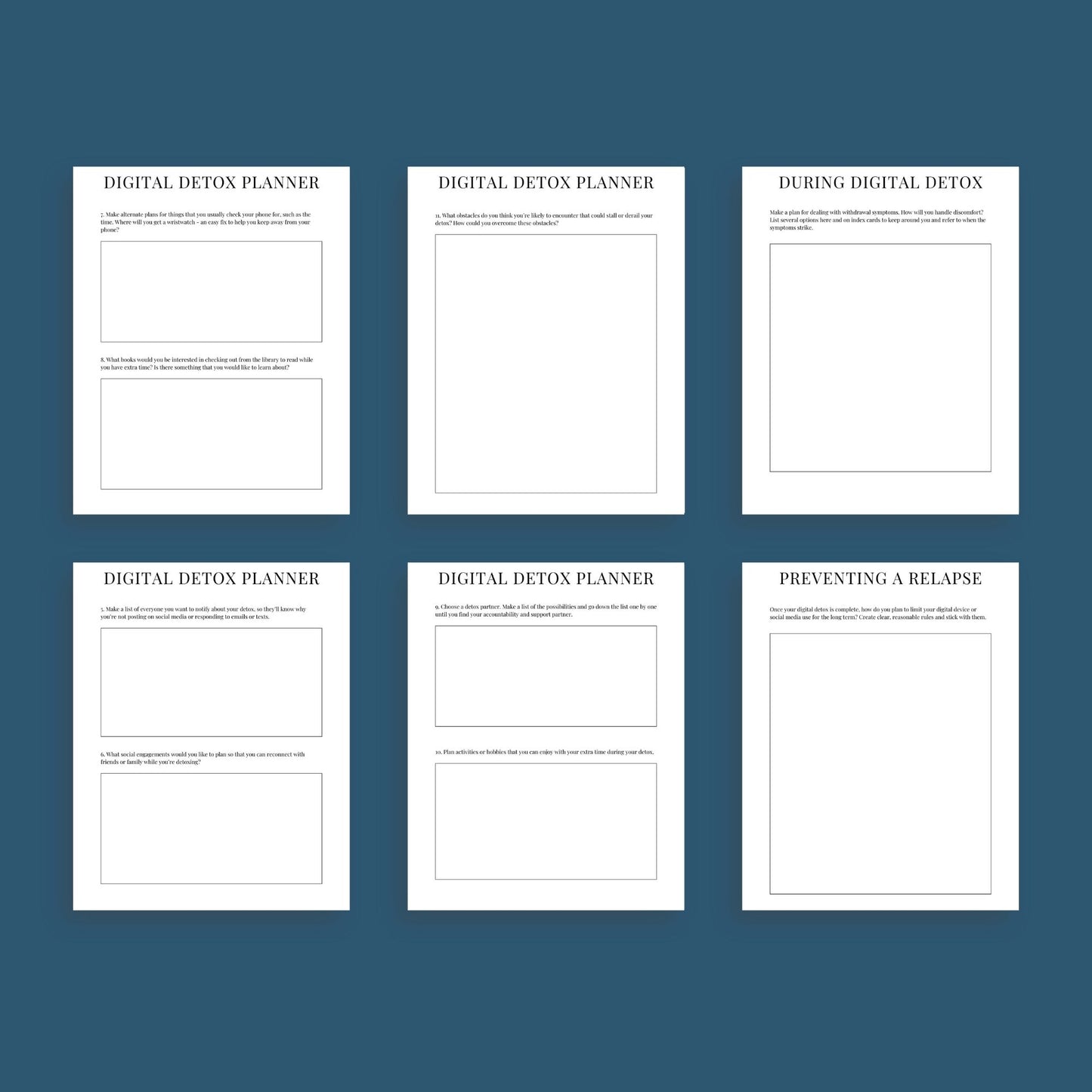 The Switch Off Planner – Digital Detox & Mindfulness Tracker for a Balanced Life | Printable PDF