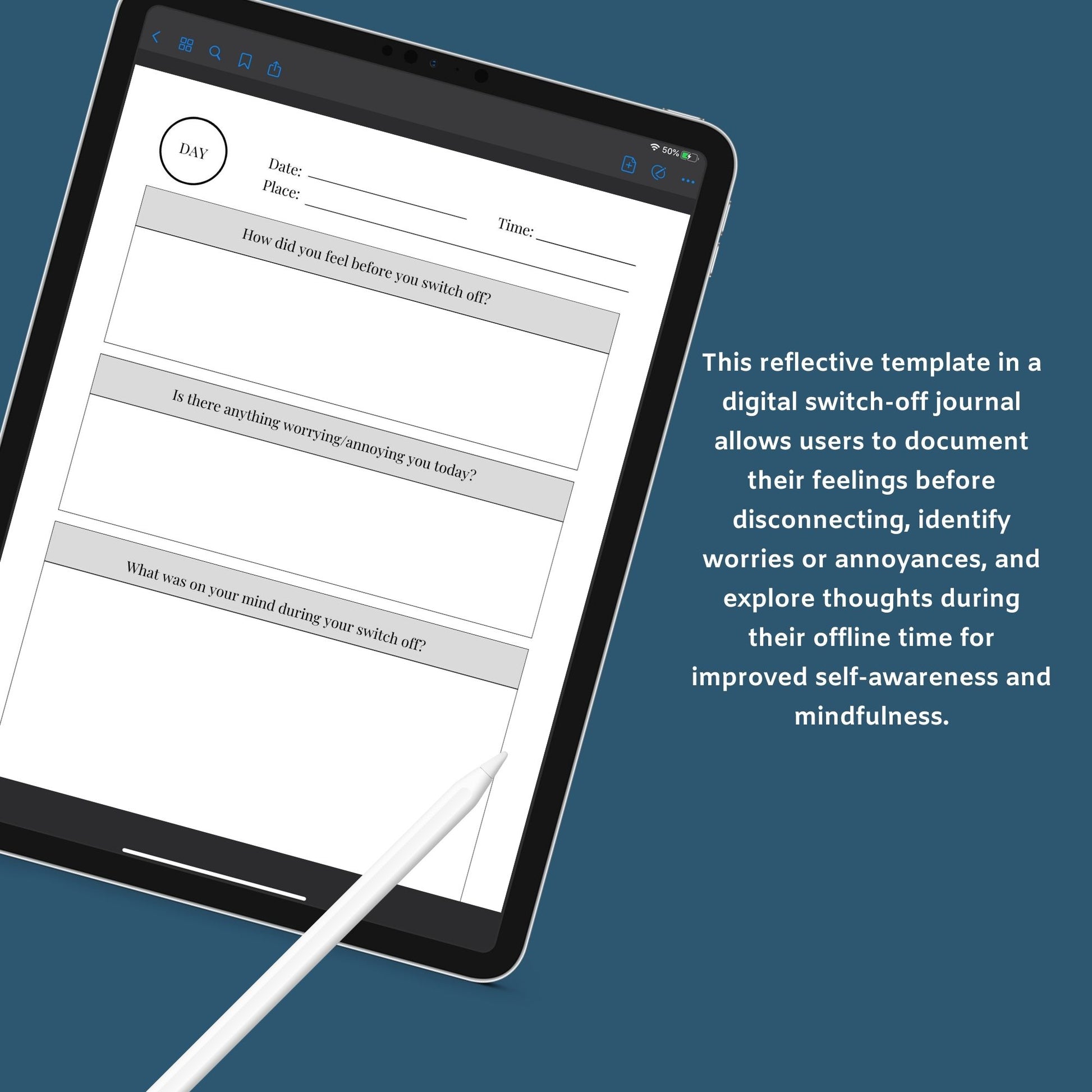 The Switch Off Planner – Digital Detox & Mindfulness Tracker for a Balanced Life | Printable PDF