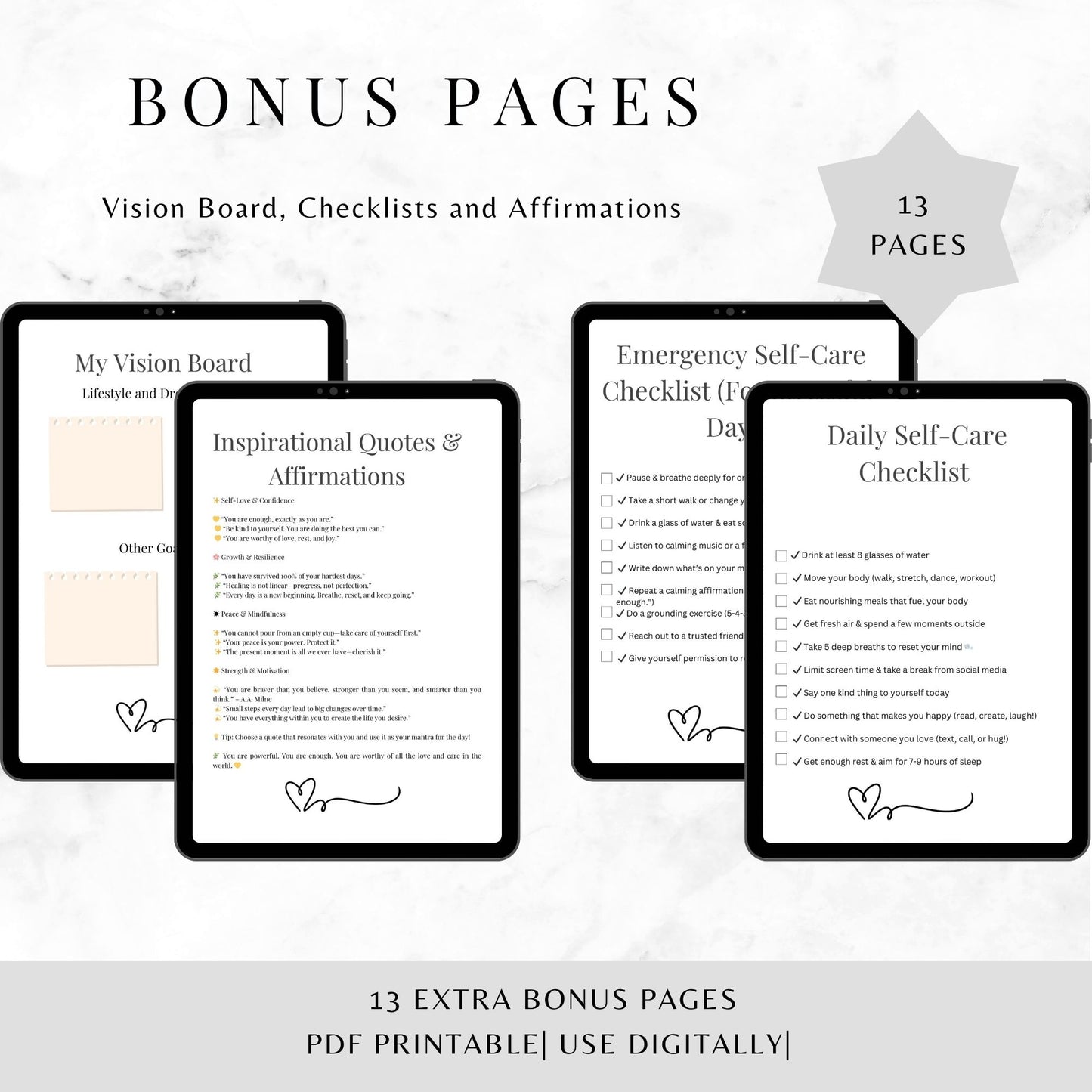 Ultimate Self-Care Workbook | Digital & Printable PDF | Self-Care Planner, Mindfulness Journal, Wellness Tracker (A4 & 8.5x11”)