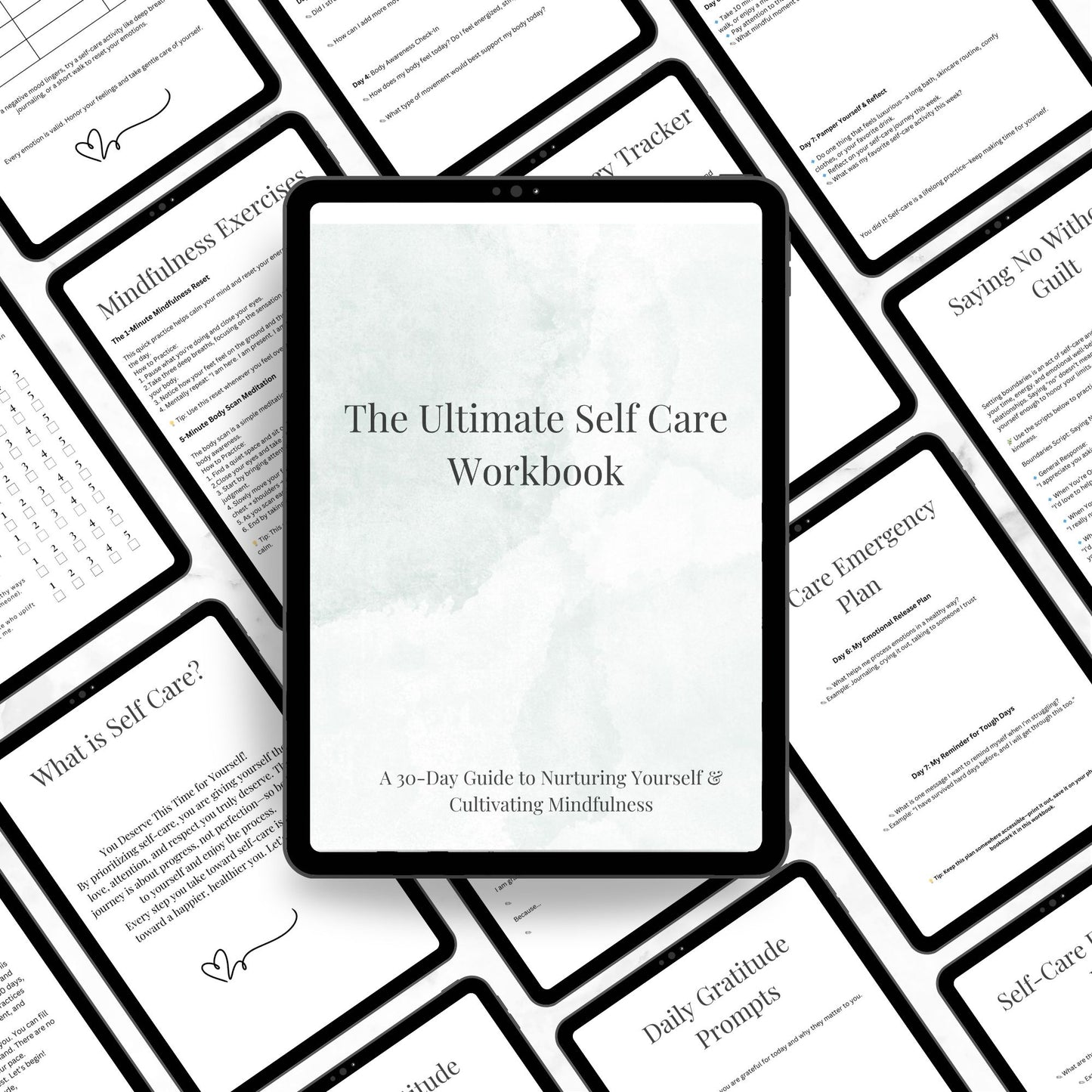 Ultimate Self-Care Workbook | Digital & Printable PDF | Self-Care Planner, Mindfulness Journal, Wellness Tracker (A4 & 8.5x11”)