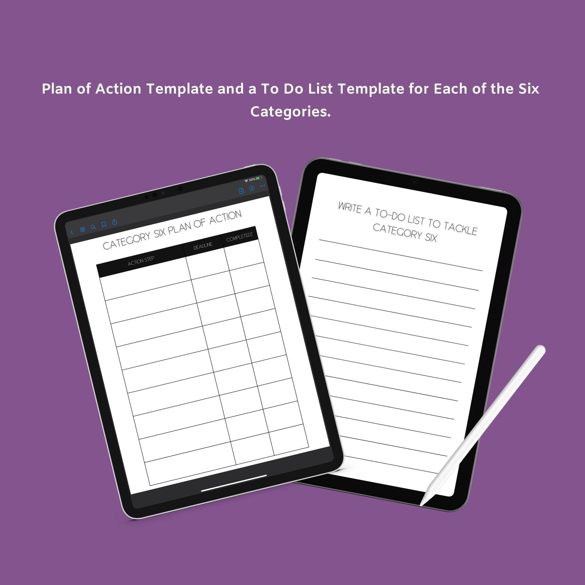 The Overwhelm Journal – Digital Printable Planner to Reduce Stress & Regain Focus | Instant Download