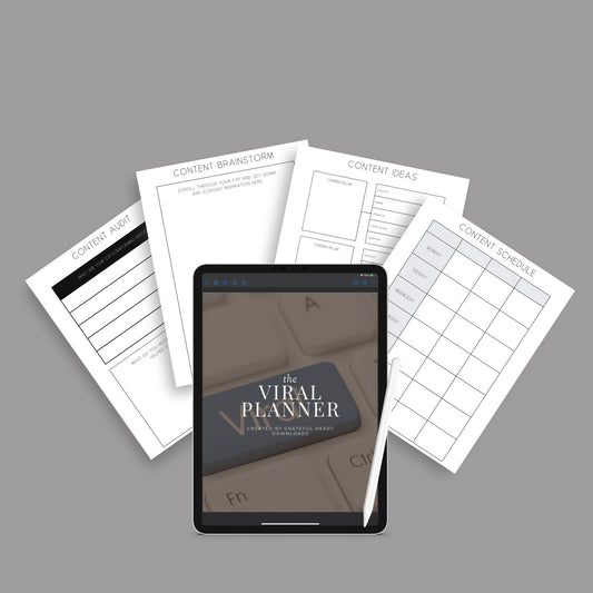 The Viral Planner – Track Social Media Growth & Create High-Engagement Content | Printable PDF