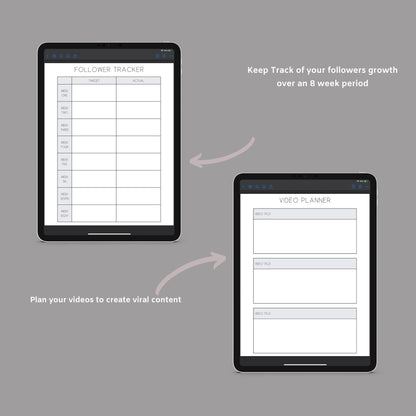 The Viral Planner – Track Social Media Growth & Create High-Engagement Content | Printable PDF