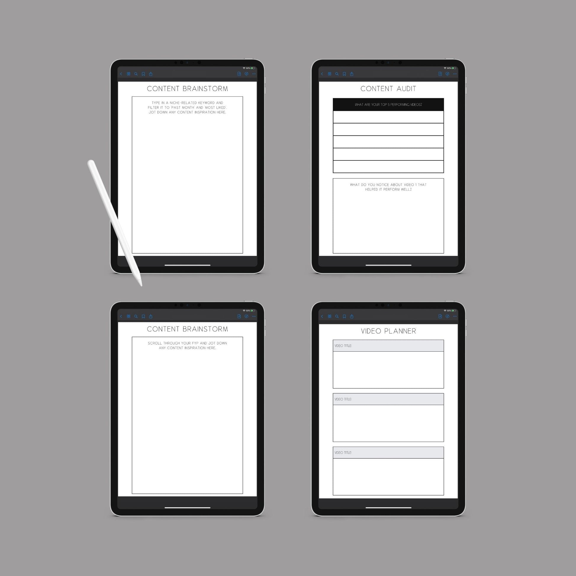 The Viral Planner – Track Social Media Growth & Create High-Engagement Content | Printable PDF