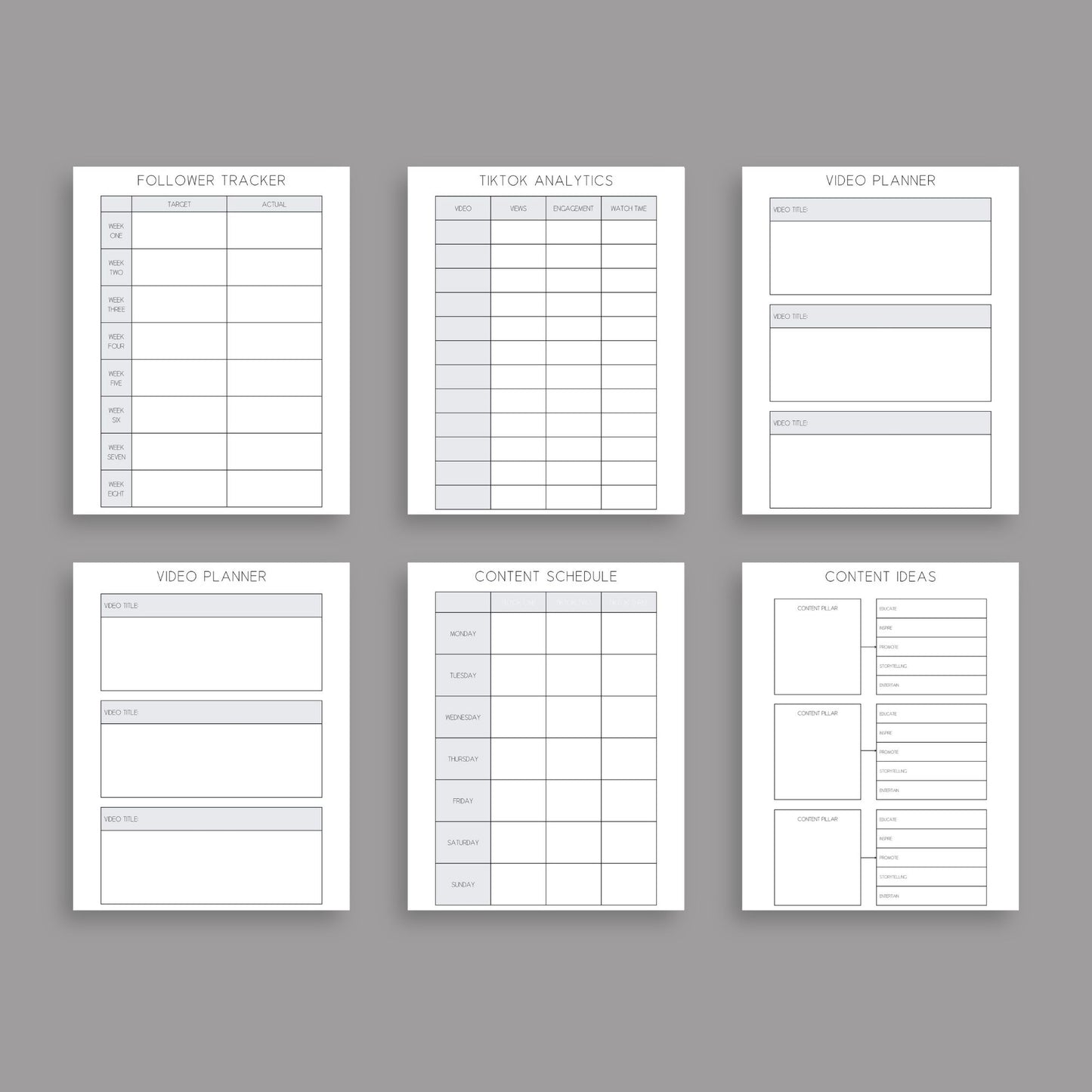 The Viral Planner – Track Social Media Growth & Create High-Engagement Content | Printable PDF